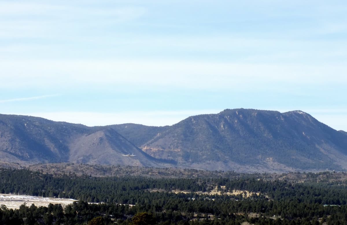 The Rampart Range north of Colorado Springs, a popular free camping area in Pike National Forest