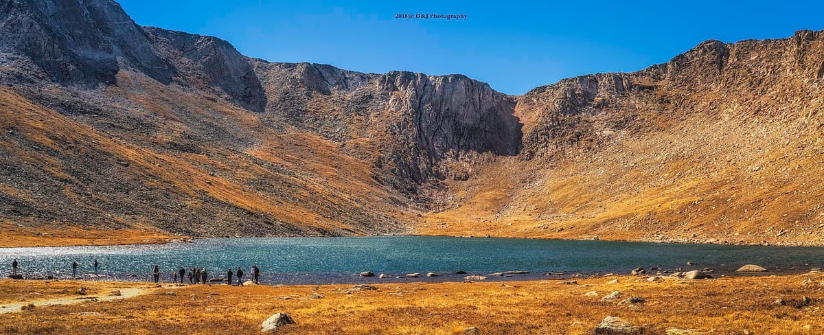 The Mount Blue Sky Scenic Byway climbing in switchbacks above treeline, the highest paved road in North America