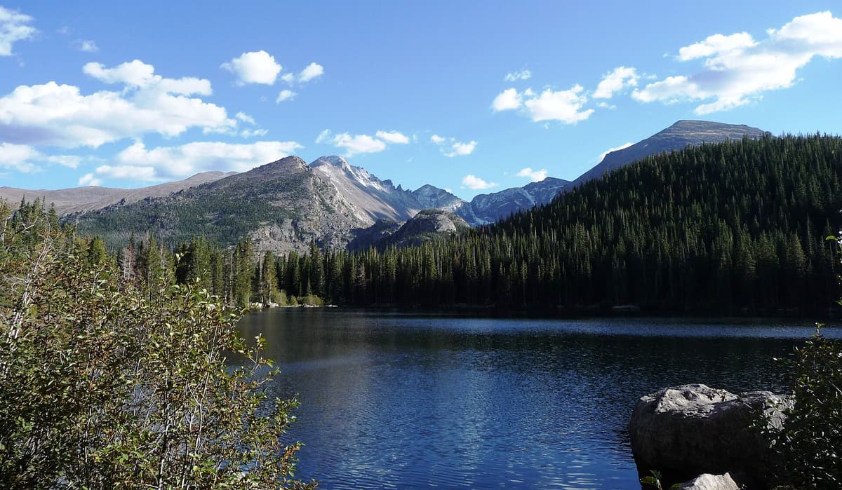 Bear Lake looking toward Glacier Gorge and the high peaks