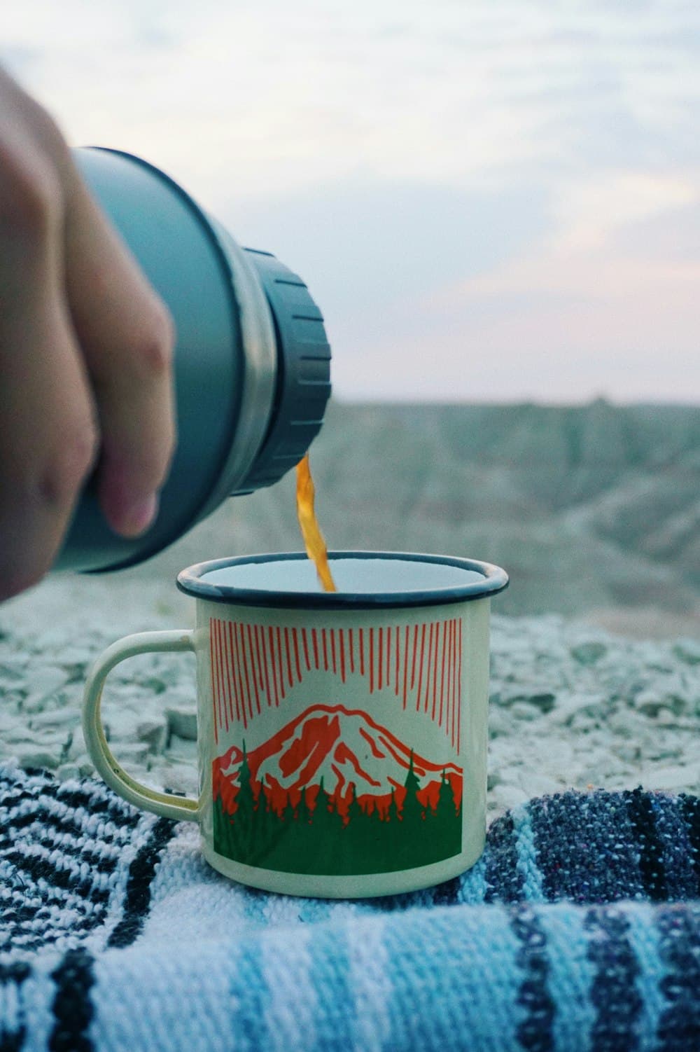 Backpacker enjoying mountain views on a Colorado trail 