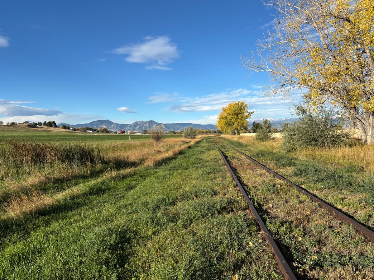 The Flatirons and Front Range foothills west of Boulder