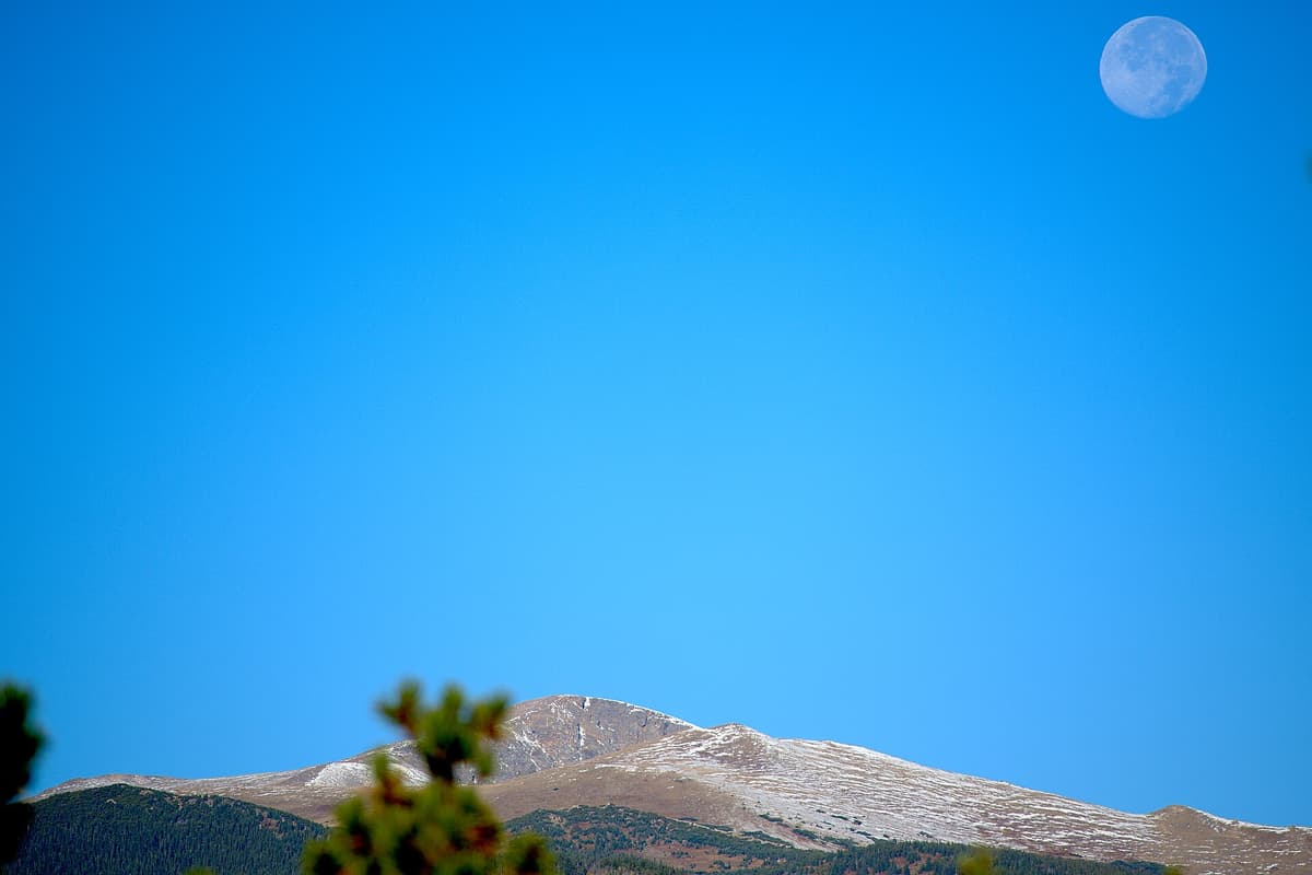 James Peak's east face rising above the alpine basin near St. Mary's Glacier