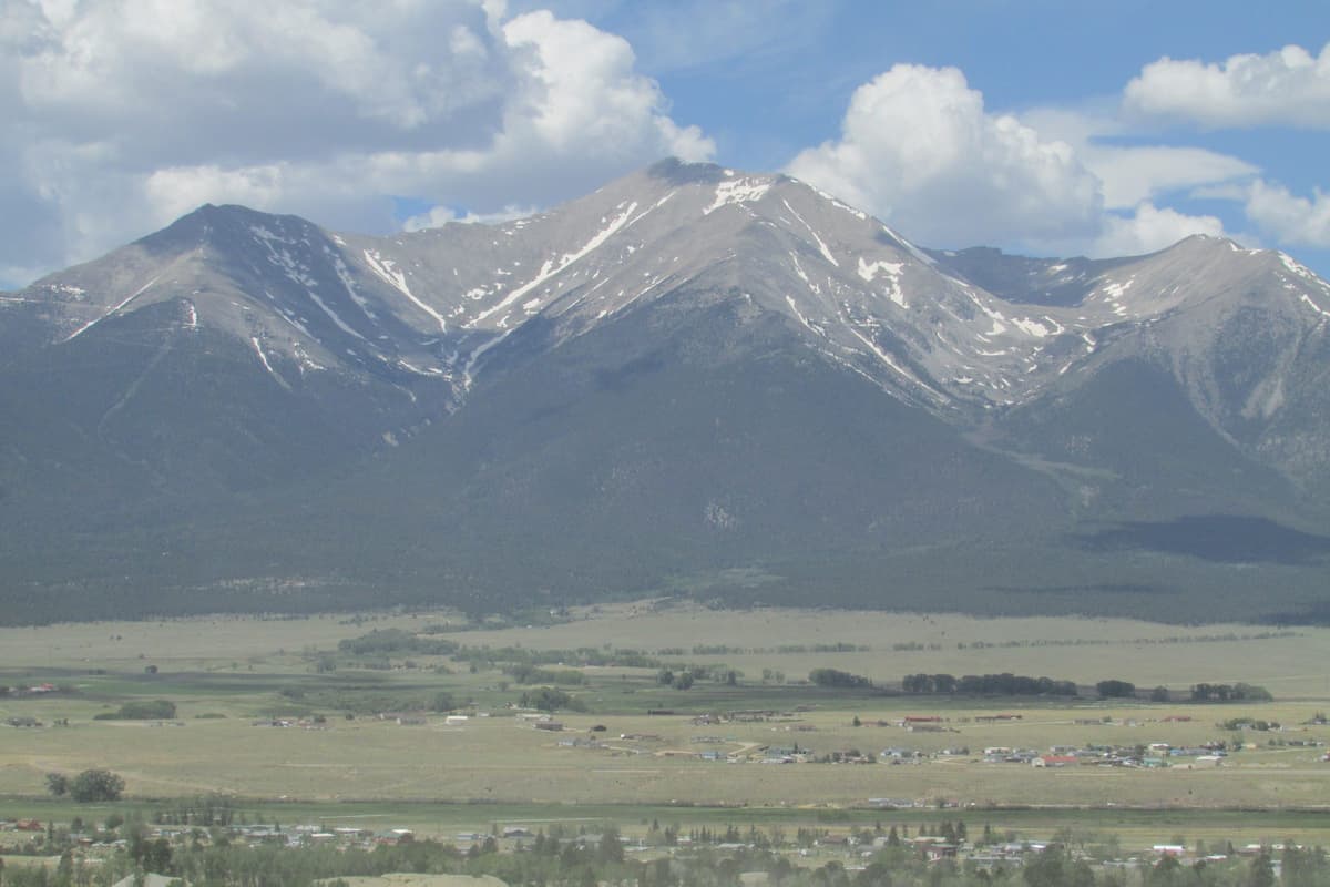 Mount Princeton and the Collegiate Peaks of the Sawatch Range in Colorado