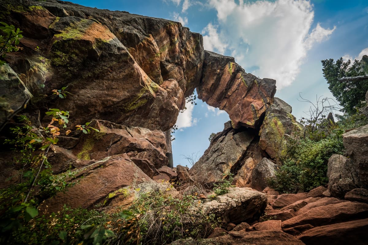 The Royal Arch sandstone formation above Boulder, Colorado