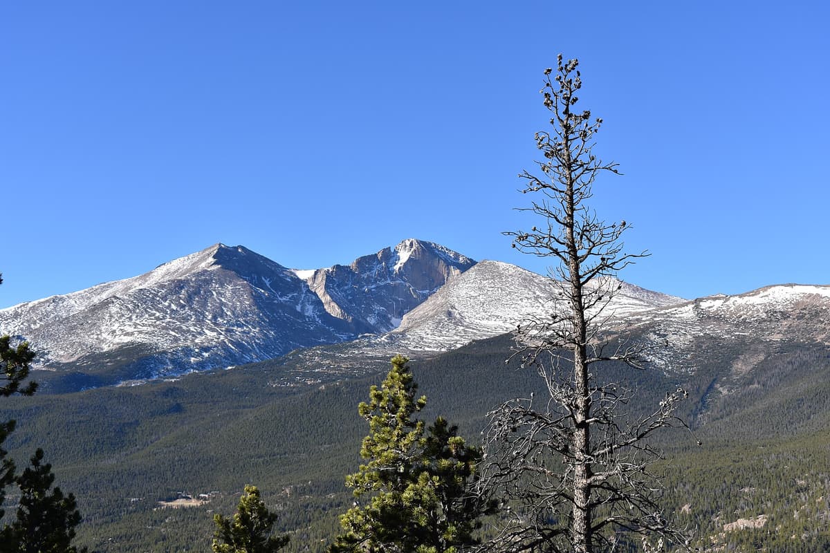 Mount Meeker towering over the Wild Basin high country in Rocky Mountain National Park