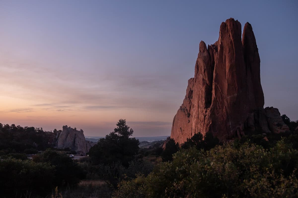 Garden of the Gods in Colorado Springs, free to park but quick to fill