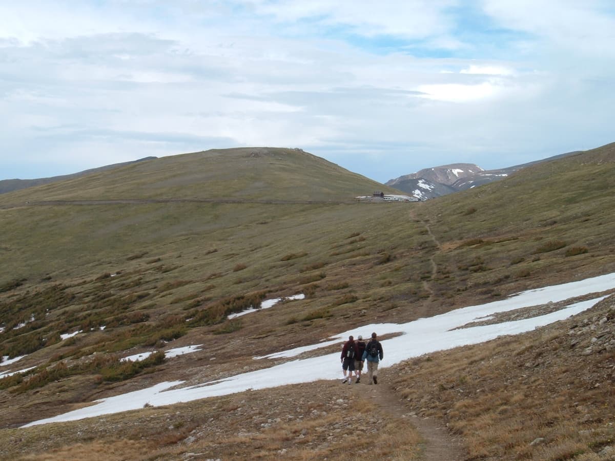 Open Colorado alpine terrain on a clear day near the Continental Divide