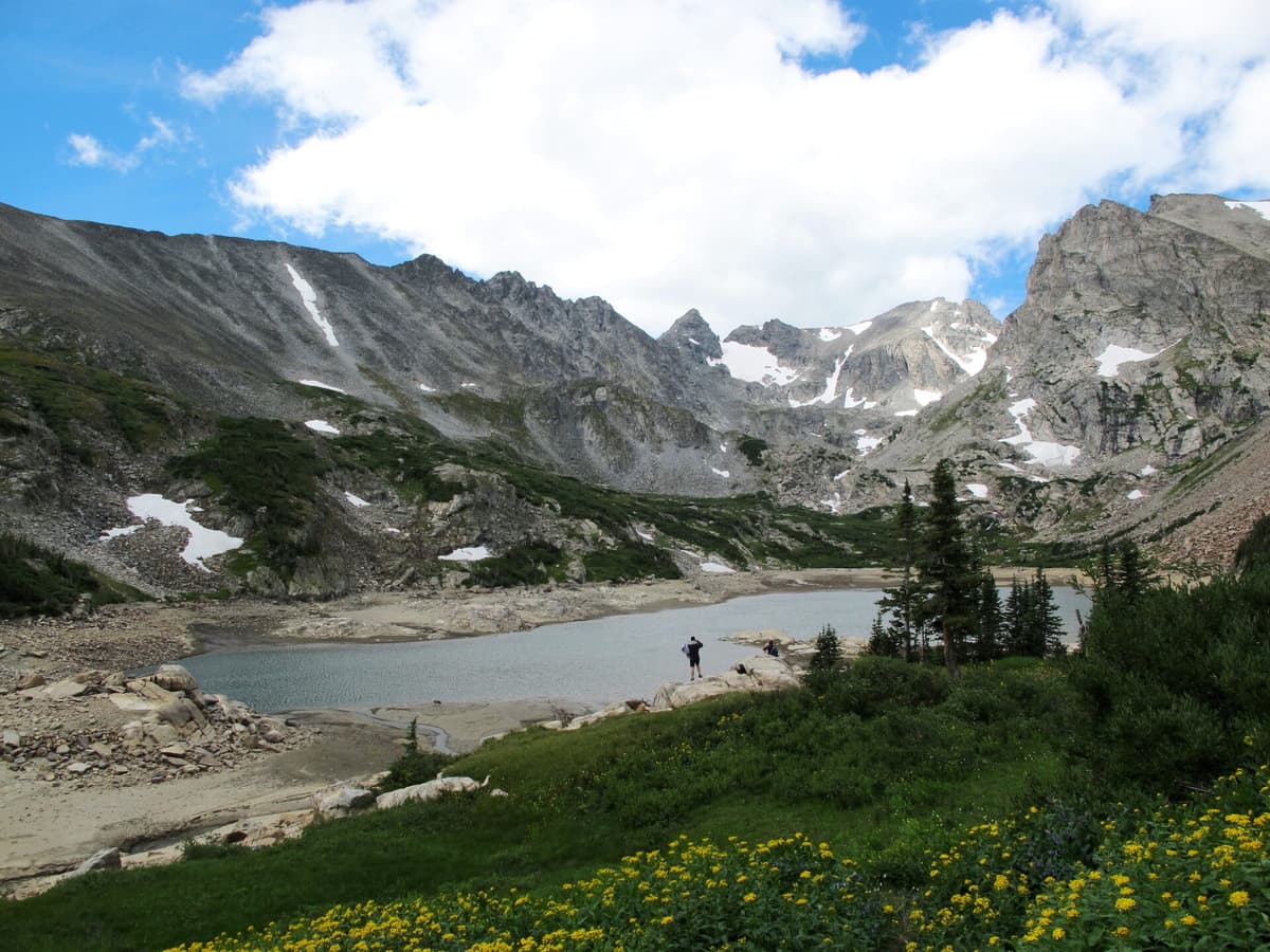 Lake Isabelle under Shoshoni and Apache peaks in the Indian Peaks Wilderness