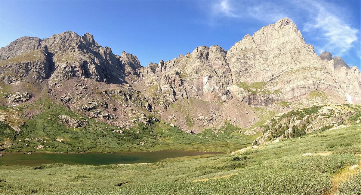 Crestone Needle rising above the Sangre de Cristo Range near Crestone, Colorado