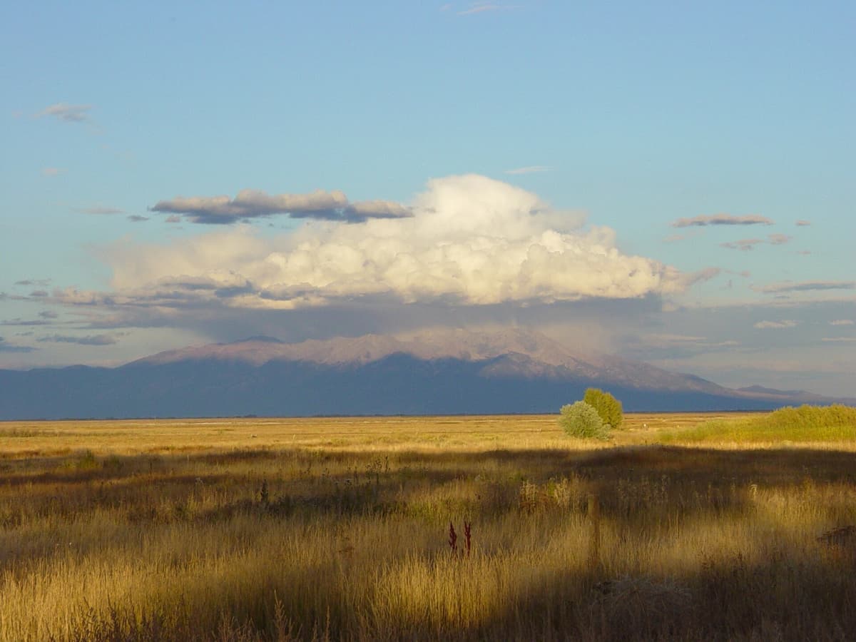 Sunset light on the Sangre de Cristo Mountains