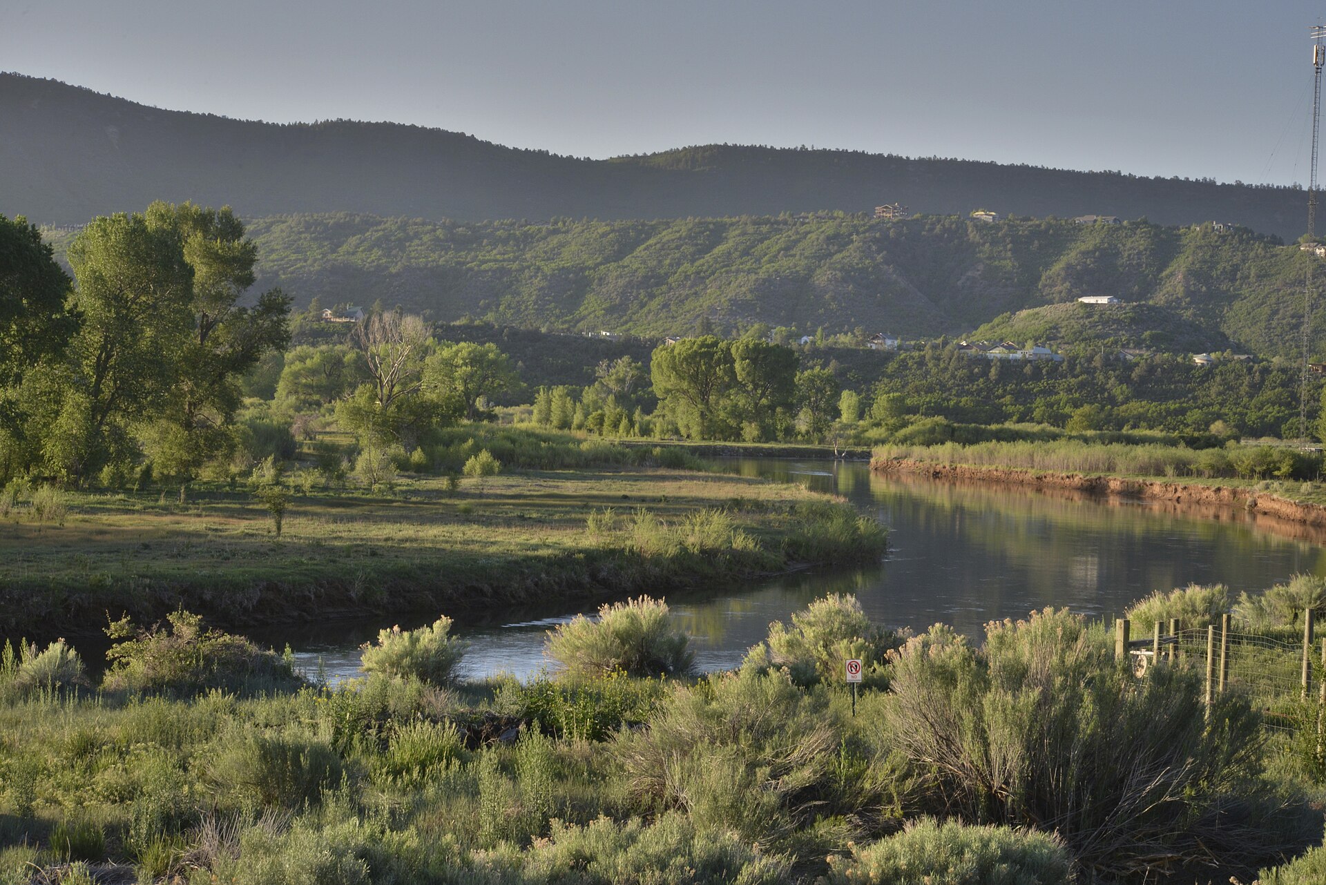 The Animas River flowing through Durango, Colorado